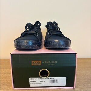 Keds x Kate Spade Kickstart Satin Navy Sneakers